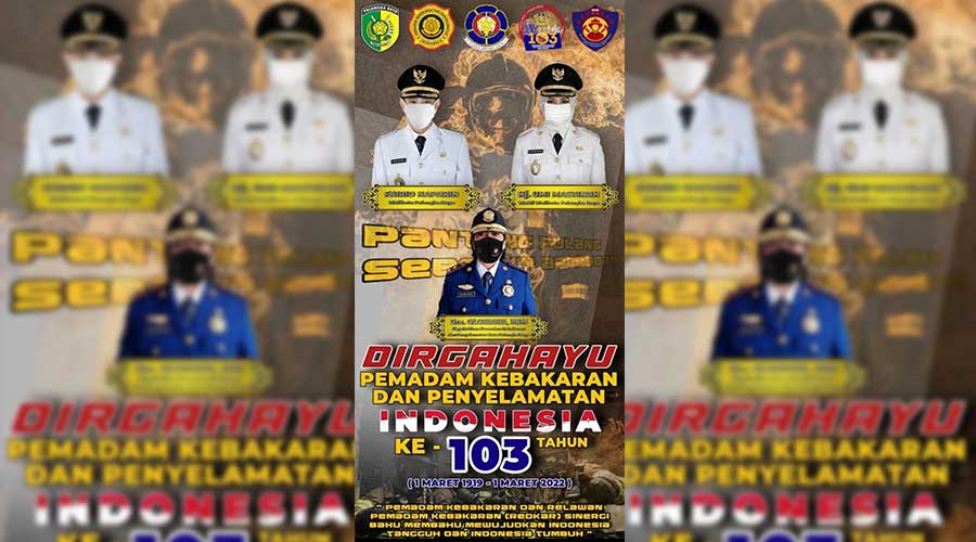 HUT Damkar Ke-103 Wali Kota Palangka Raya, Fairid Naparin mengucapkan selamat ulang tahun kepada para petugas Pemadam Kebakaran (Damkar)